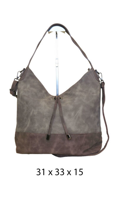 Torba 42 - vreća suede bicolor - khaki