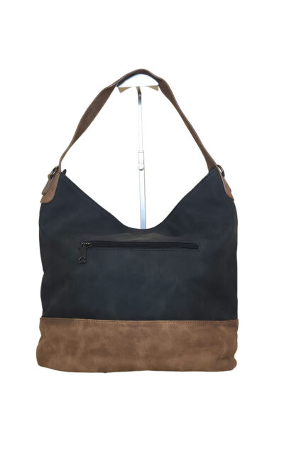Torba 42 - vreća suede bicolor - black/camel