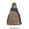 Torba 34 - ruksak suede bicolor - black/camel