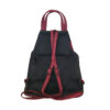 Torba 34 - ruksak suede bicolor - black/red