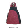Torba 34 - ruksak suede bicolor - black/red