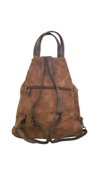 Torba 34 - ruksak suede bicolor - brown