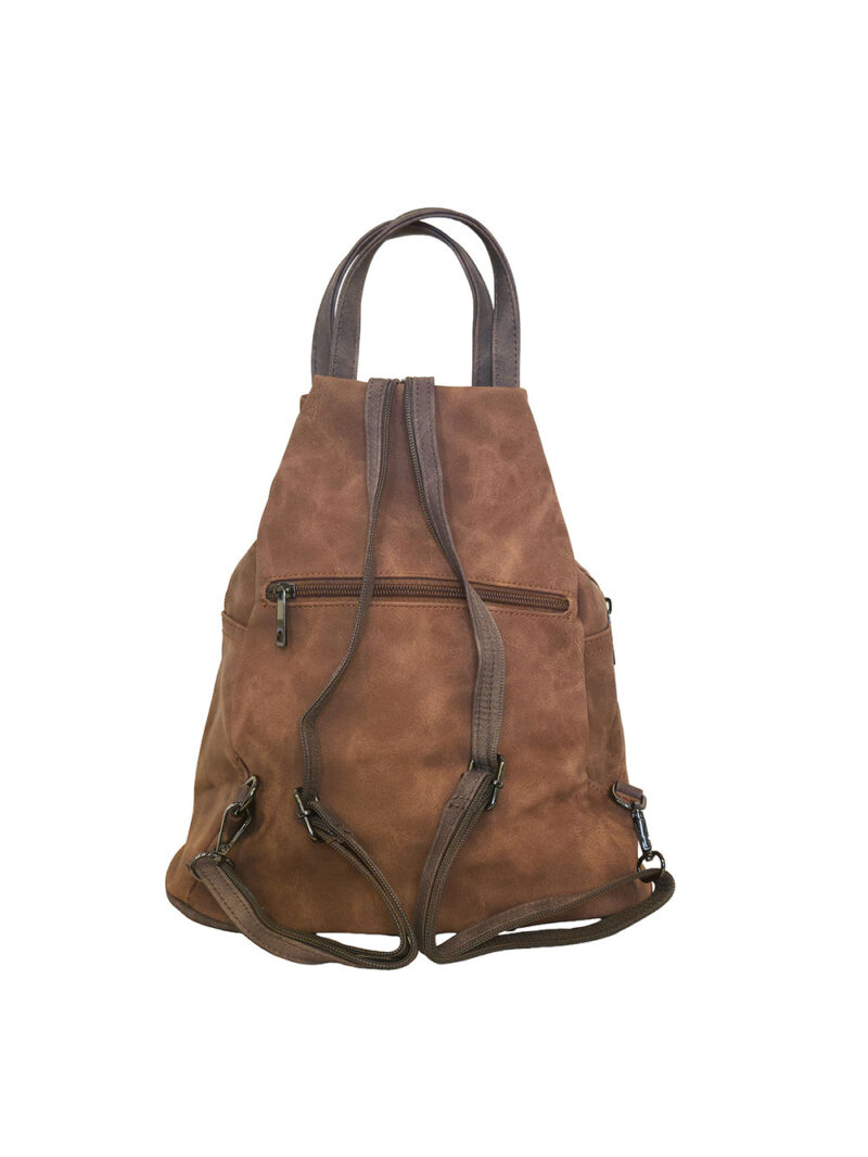Torba 34 - ruksak suede bicolor - brown