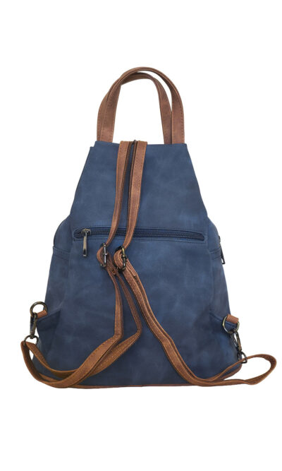 Torba 34 - ruksak suede bicolor - blue