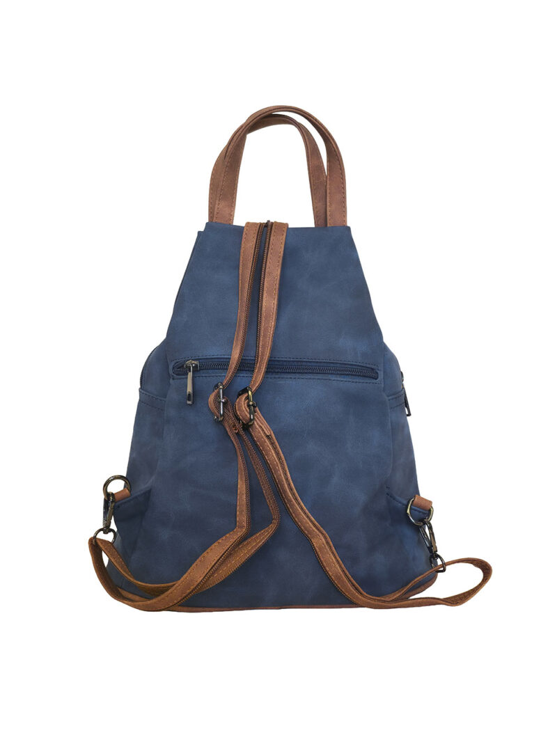Torba 34 - ruksak suede bicolor - blue