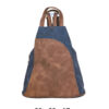 Torba 34 - ruksak suede bicolor - blue