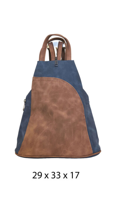 Torba 34 - ruksak suede bicolor - blue