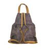 Torba 34 - ruksak suede bicolor - coffee