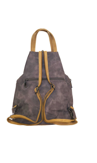 Torba 34 - ruksak suede bicolor - coffee