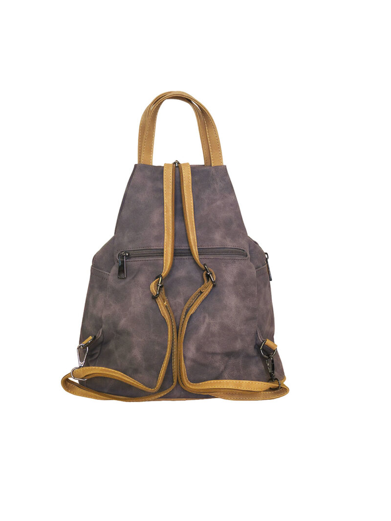 Torba 34 - ruksak suede bicolor - coffee