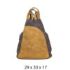 Torba 34 - ruksak suede bicolor - coffee