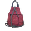 Torba 34 - ruksak suede bicolor - red