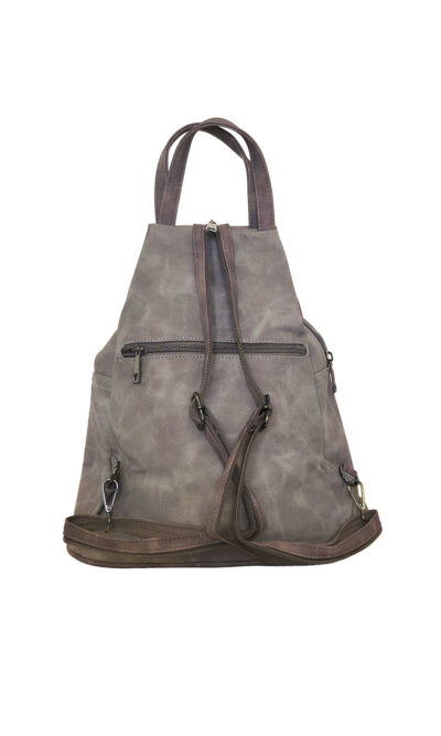 Torba 34 - ruksak suede bicolor - khaki