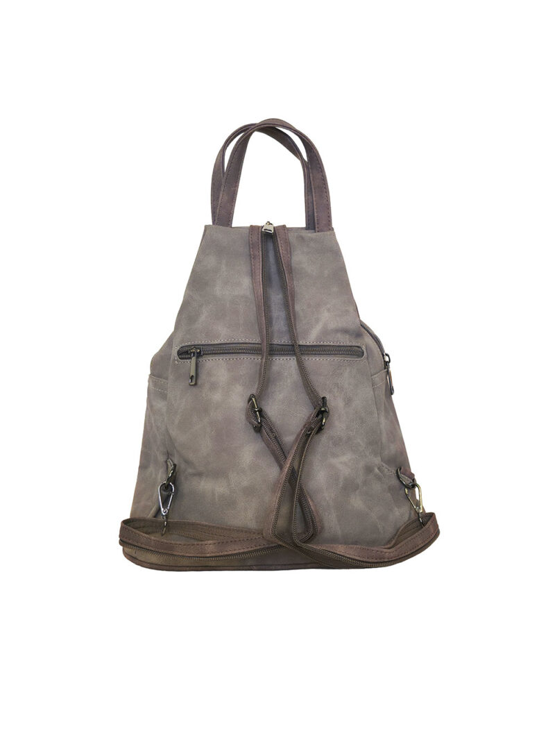 Torba 34 - ruksak suede bicolor - khaki