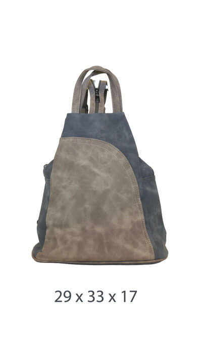 Torba 34 - ruksak suede bicolor - grey