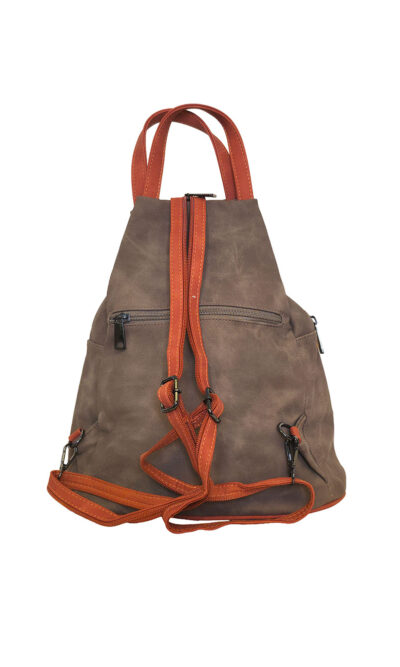 Torba 34 - ruksak suede bicolor - camel