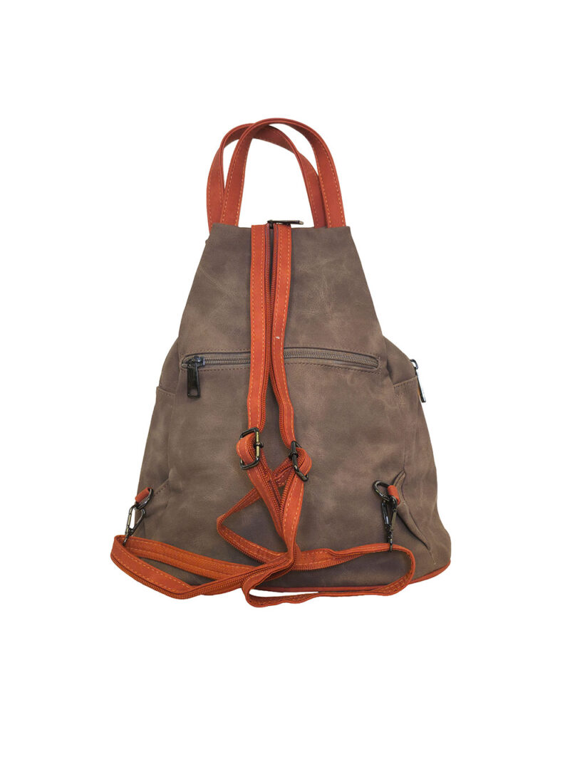 Torba 34 - ruksak suede bicolor - camel