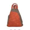 Torba 34 - ruksak suede bicolor - camel