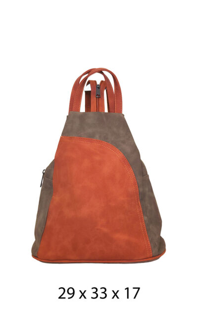 Torba 34 - ruksak suede bicolor - camel