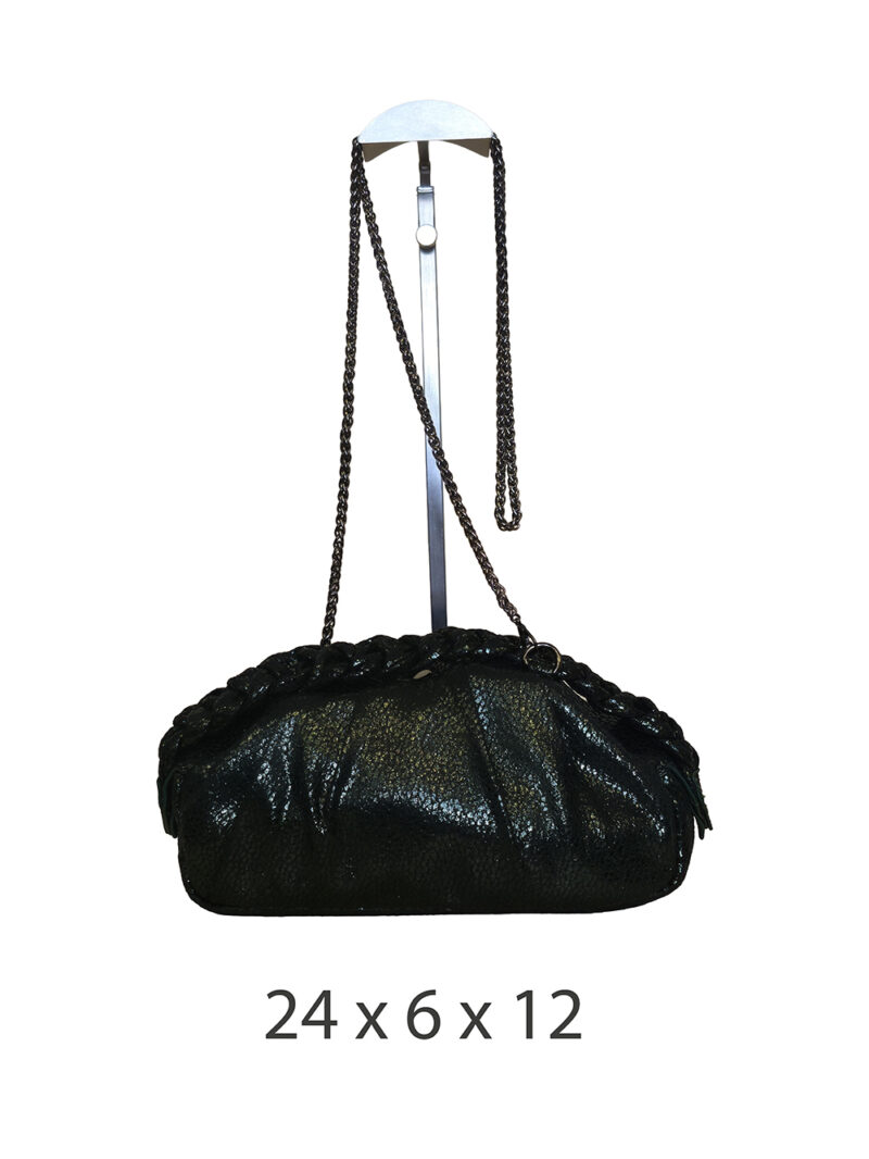 Torba 16 - small sparkly clutch - green