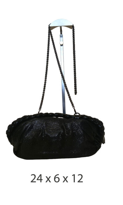 Torba 16 - small sparkly clutch - black