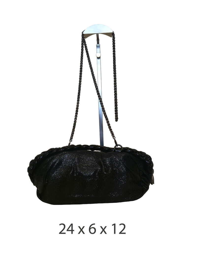 Torba 16 - small sparkly clutch - black