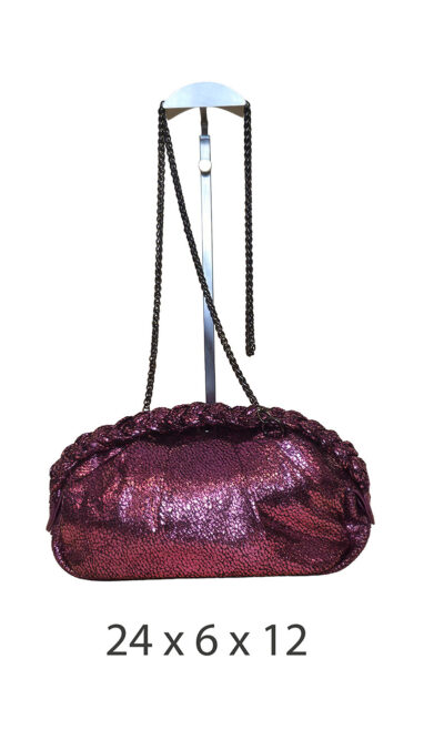 Torba 16 - small sparkly clutch - plum