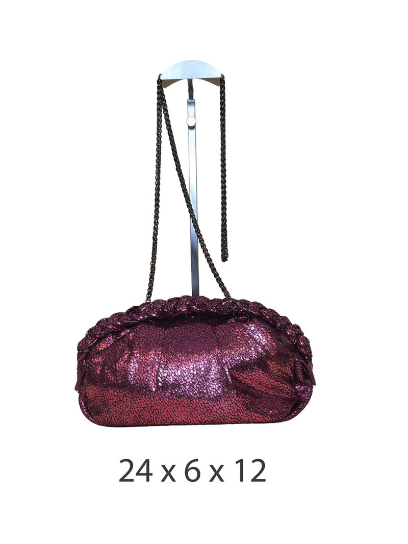 Torba 16 - small sparkly clutch - plum