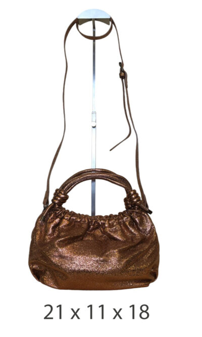 Torba 16 - sparkly small bag - brown