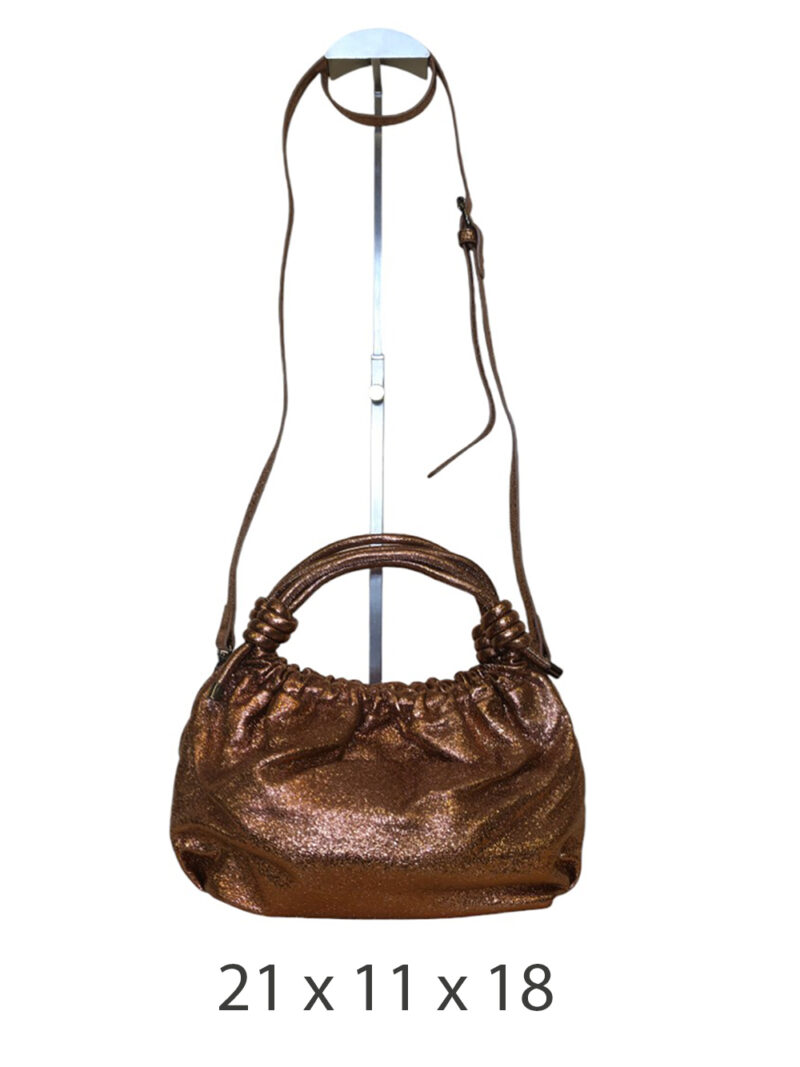 Torba 16 - sparkly small bag - brown