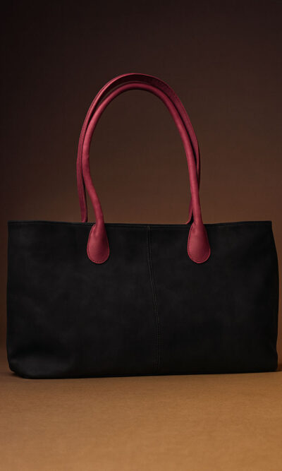 Torba 36 - big classic suede - black/red