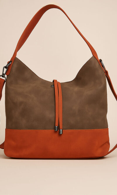 Torba 42 - vreća suede bicolor - camel
