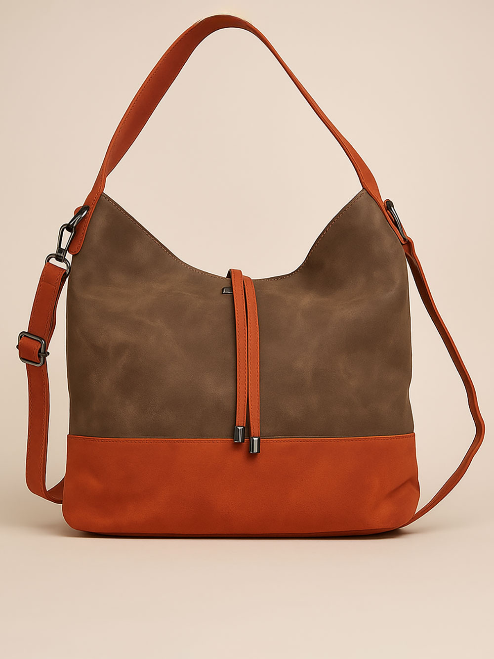 Torba 42 - vreća suede bicolor - camel