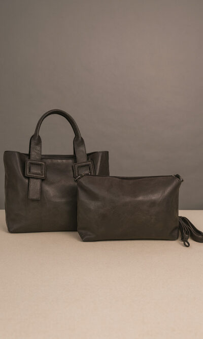 Torba 60 - 2u1 kožna kopča - grey
