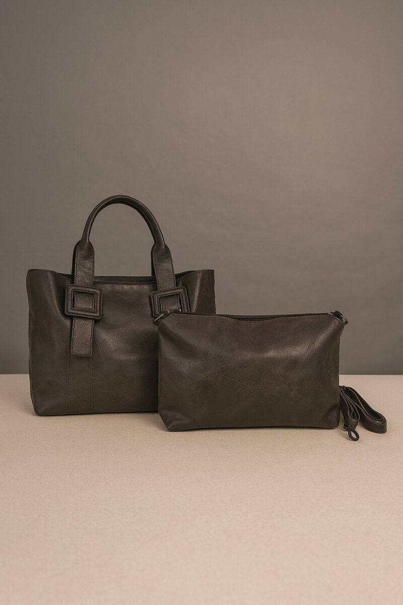 Torba 60 - 2u1 kožna kopča - grey