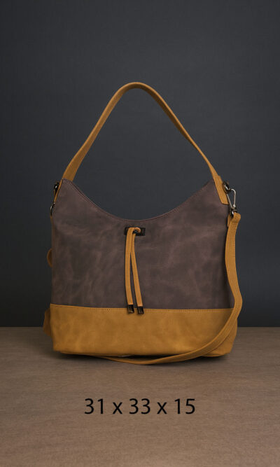 Torba 42 - vreća suede bicolor - coffee