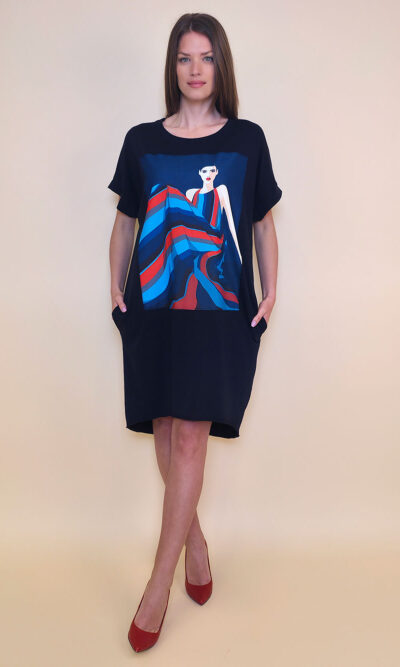 Haljina 24 Tigre - navy - Blue Striped Dress