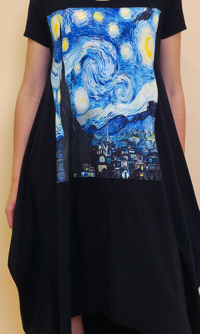 Haljina 27 Yavari - kratki rukav - navy - Van Gogh