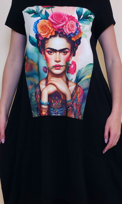 Haljina 27 Yavari - kratki rukav - black - Frida s Ružom