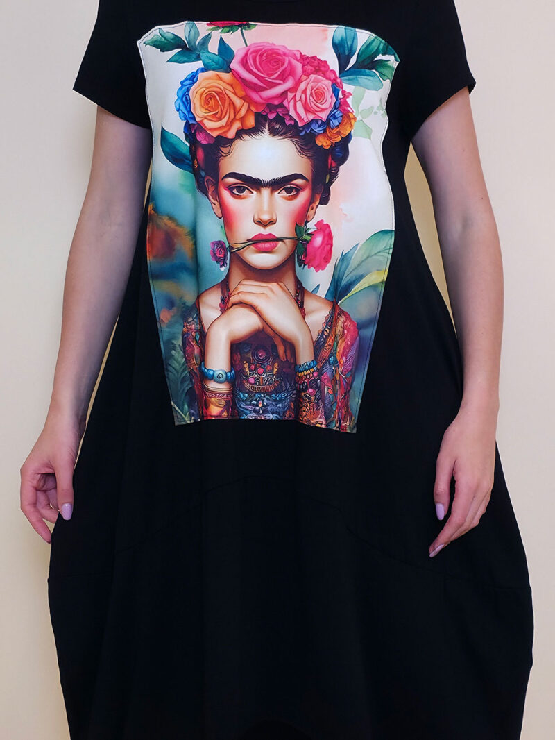 Haljina 27 Yavari - kratki rukav - black - Frida s Ružom