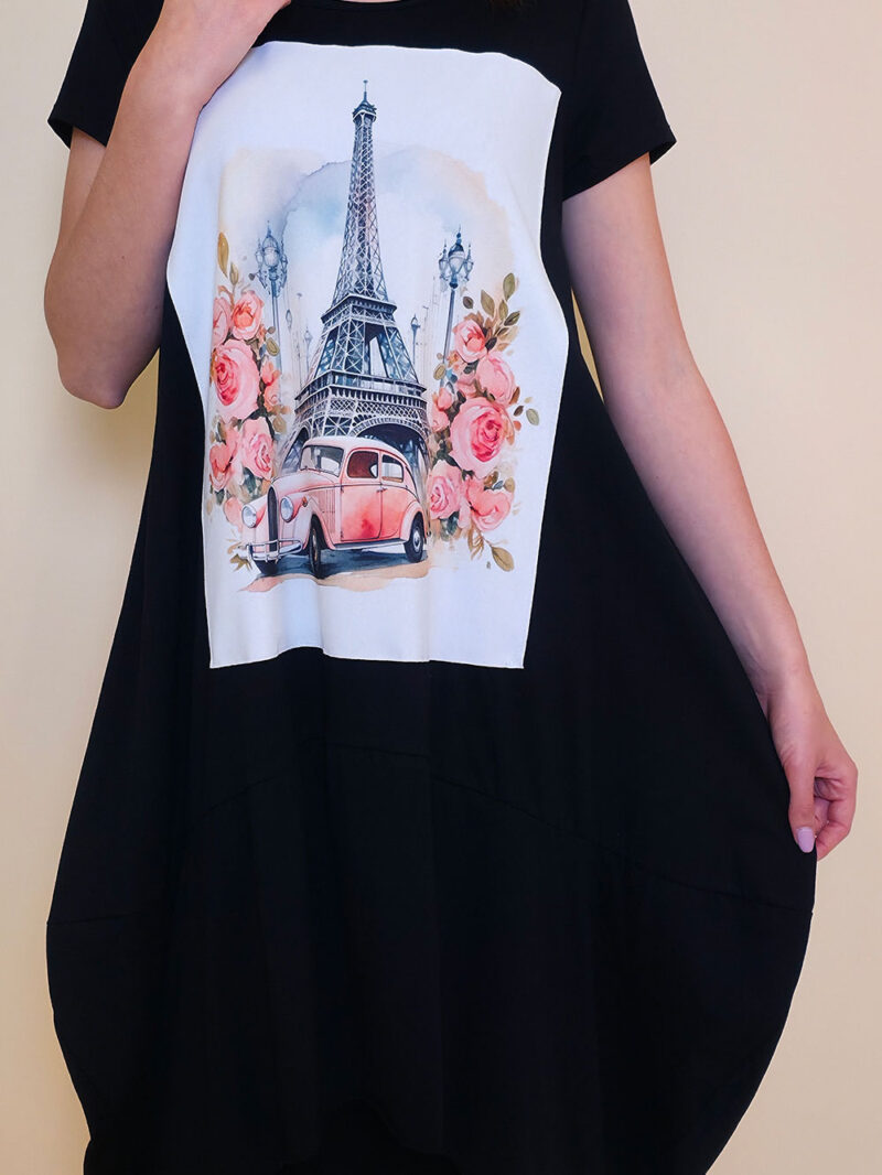 Haljina 27 Yavari - kratki rukav - black - Eiffel
