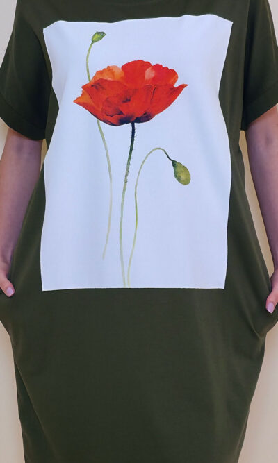 Haljina 24 Tigre - military - Poppy