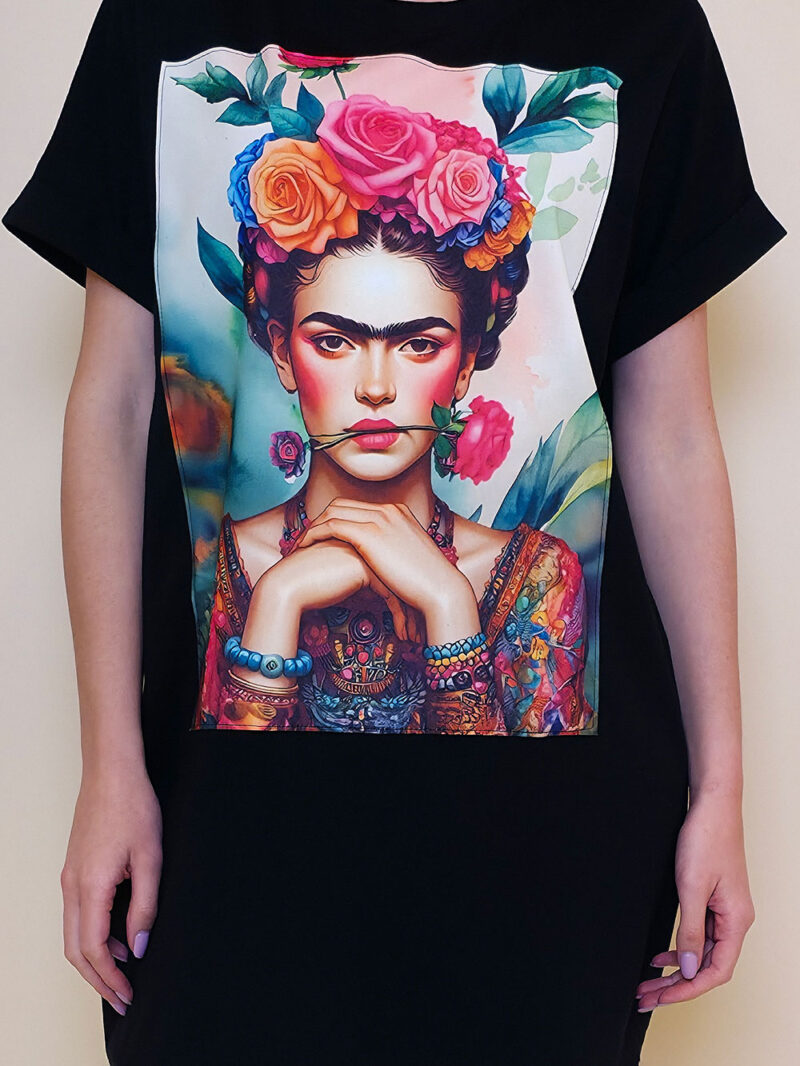 Haljina 23 Mayo - kratki rukav - black - Frida s Ružom