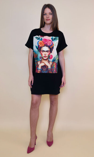 Haljina 23 Mayo - kratki rukav - black - Frida s Ružom