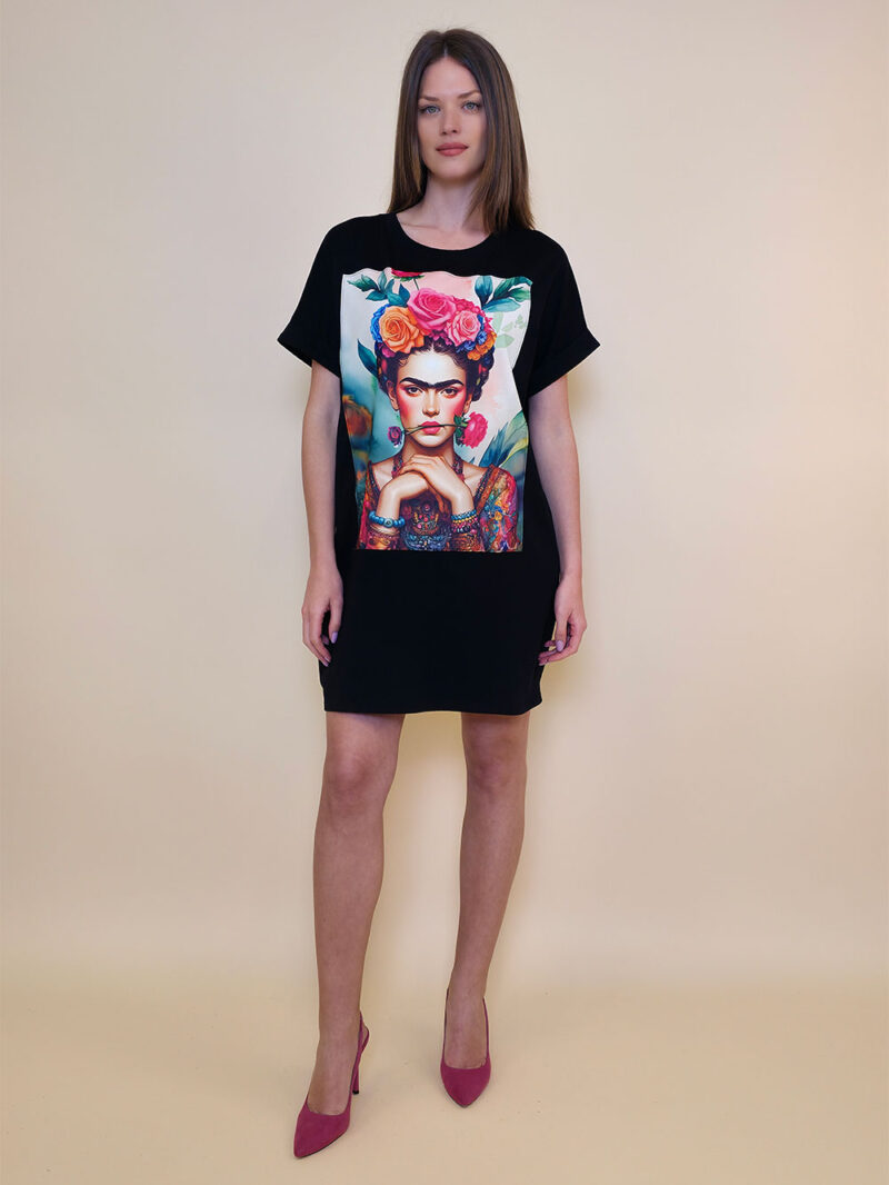 Haljina 23 Mayo - kratki rukav - black - Frida s Ružom