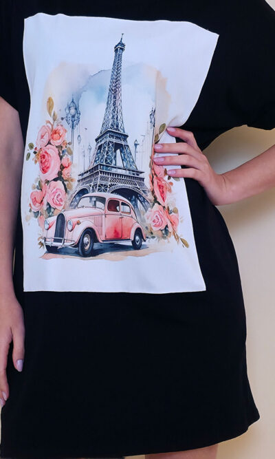 Haljina 23 Mayo - kratki rukav - black - Eiffel
