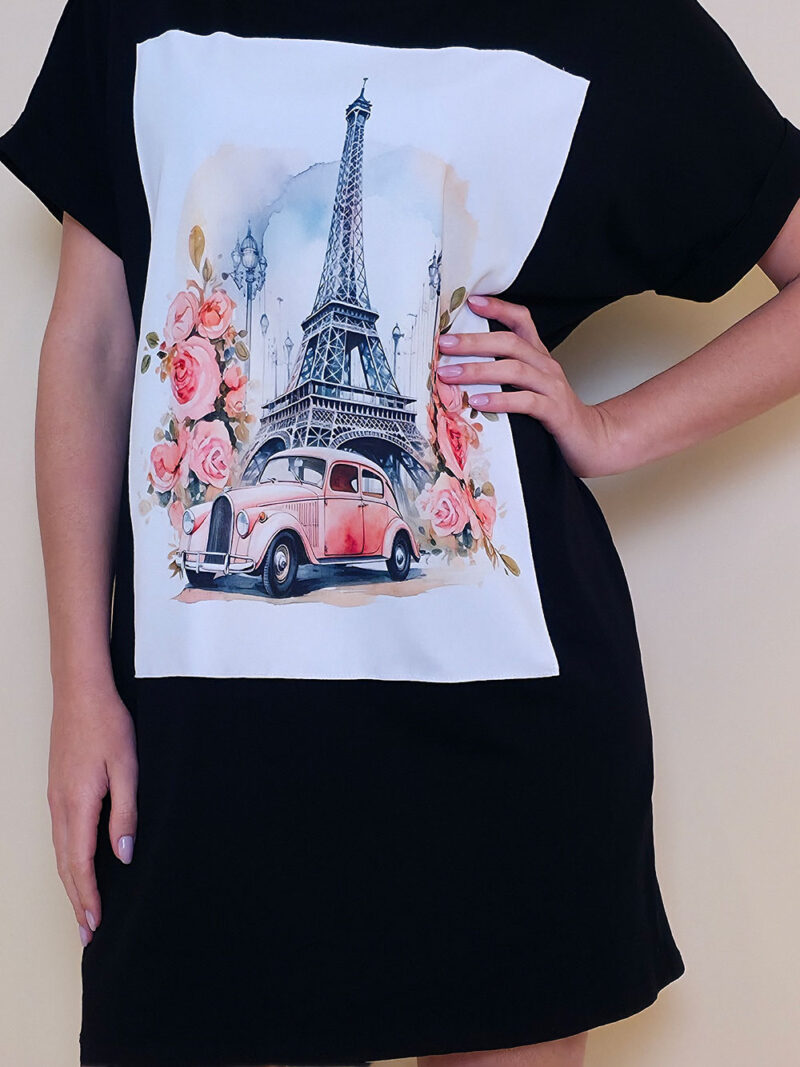 Haljina 23 Mayo - kratki rukav - black - Eiffel