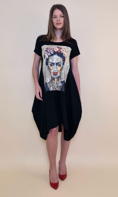 Haljina 27 Yavari - kratki rukav - black - Frida freska