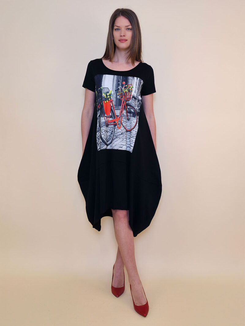 Haljina 27 Yavari - kratki rukav - black - Crveni bic