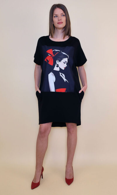 Haljina 24 Tigre - black - Black Red Girl